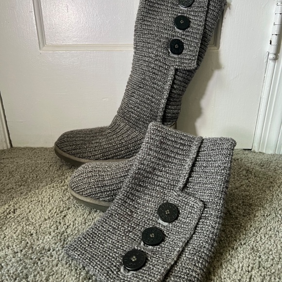 Ugg Classic Cardy II Knit Boot Gray - W9 - Picture 6 of 6